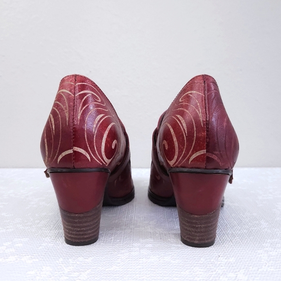 SOCOFY Retro Ankle Booties Slip-On Leather Pumps - Picture 6 of 9